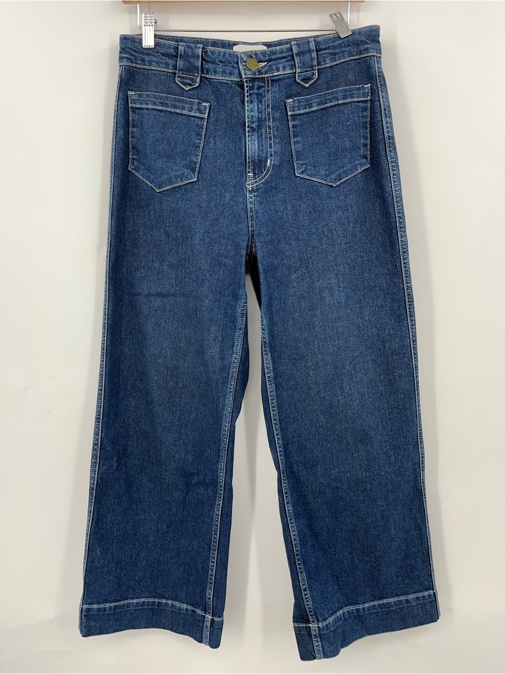 Frame Womens Utility Relaxed Wide Leg Jeans 28x25 Gabriel 0603 cropped sailor - Picture 2 of 11